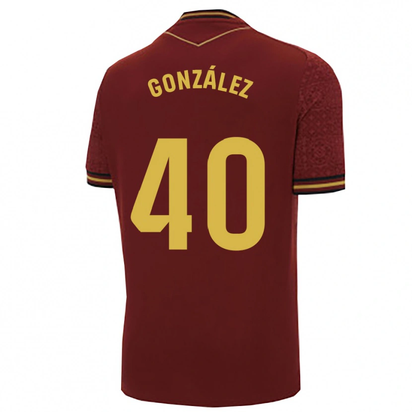 Danxen Pánské José González #40 Burgundská Zlatá Daleko Hráčské Dresy 2025/26 Dres