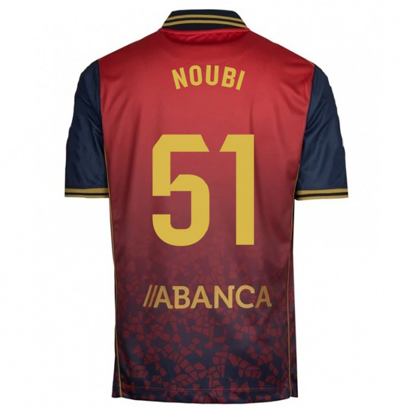 Danxen Pánské Lucas Noubi #51 Červená Tmavě Modrá Daleko Hráčské Dresy 2025/26 Dres