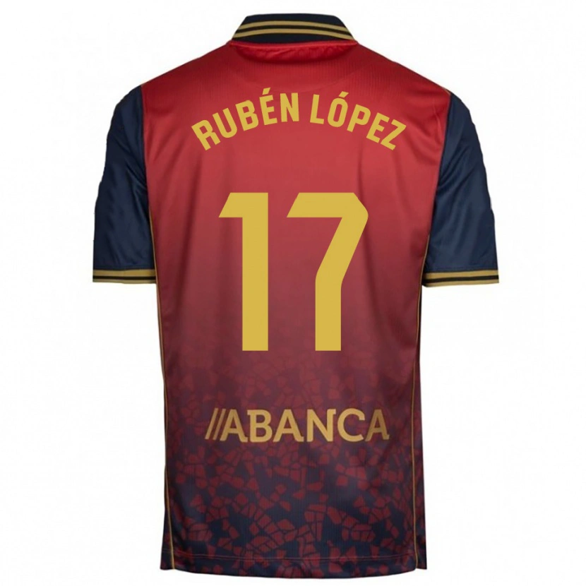 Danxen Pánské Rubén López #17 Červená Tmavě Modrá Daleko Hráčské Dresy 2025/26 Dres