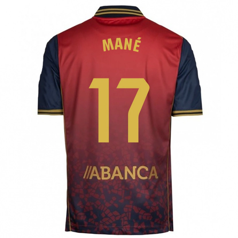 Danxen Pánské Alioune Mané #17 Červená Tmavě Modrá Daleko Hráčské Dresy 2025/26 Dres