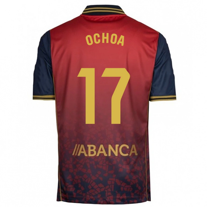 Danxen Pánské Martín Ochoa #17 Červená Tmavě Modrá Daleko Hráčské Dresy 2025/26 Dres