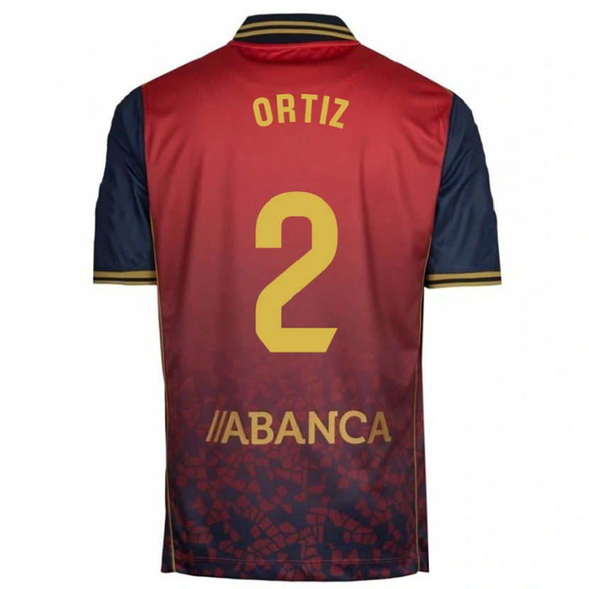 Danxen Pánské Samara Ortiz #2 Červená Tmavě Modrá Daleko Hráčské Dresy 2025/26 Dres