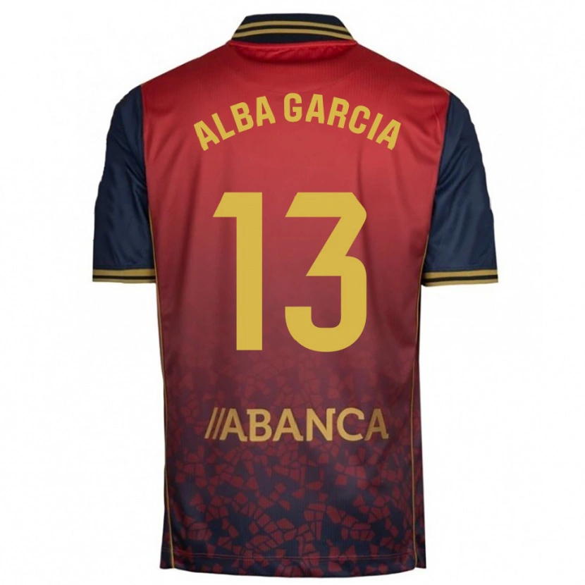 Danxen Pánské Lucía Alba García #13 Červená Tmavě Modrá Daleko Hráčské Dresy 2025/26 Dres