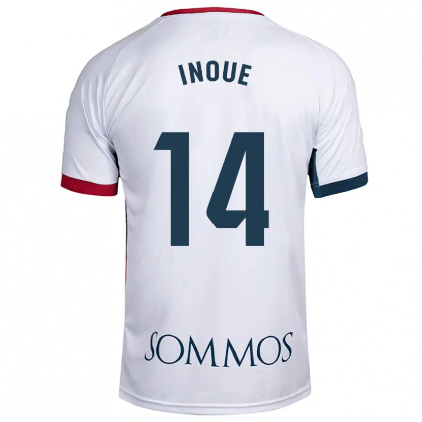 Danxen Pánské Moe Inoue #14 Bílá Červená Daleko Hráčské Dresy 2025/26 Dres