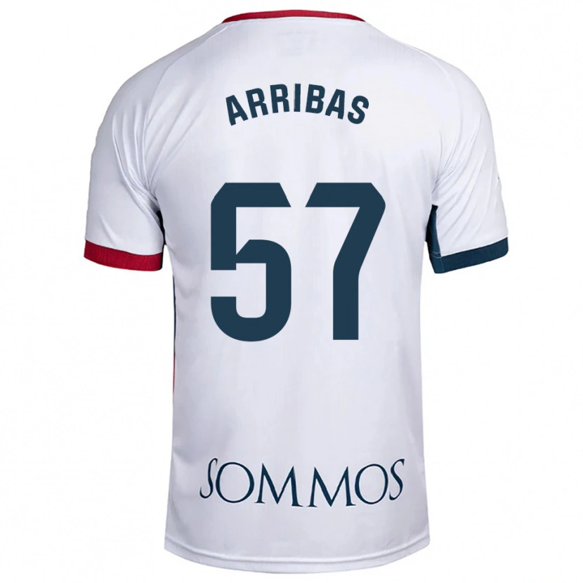 Danxen Pánské Sergio Arribas #57 Bílá Červená Daleko Hráčské Dresy 2025/26 Dres