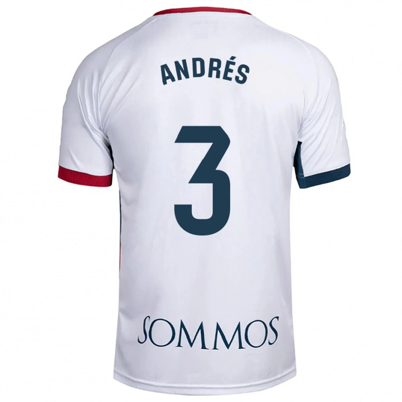 Danxen Pánské Joel Andrés #3 Bílá Červená Daleko Hráčské Dresy 2025/26 Dres