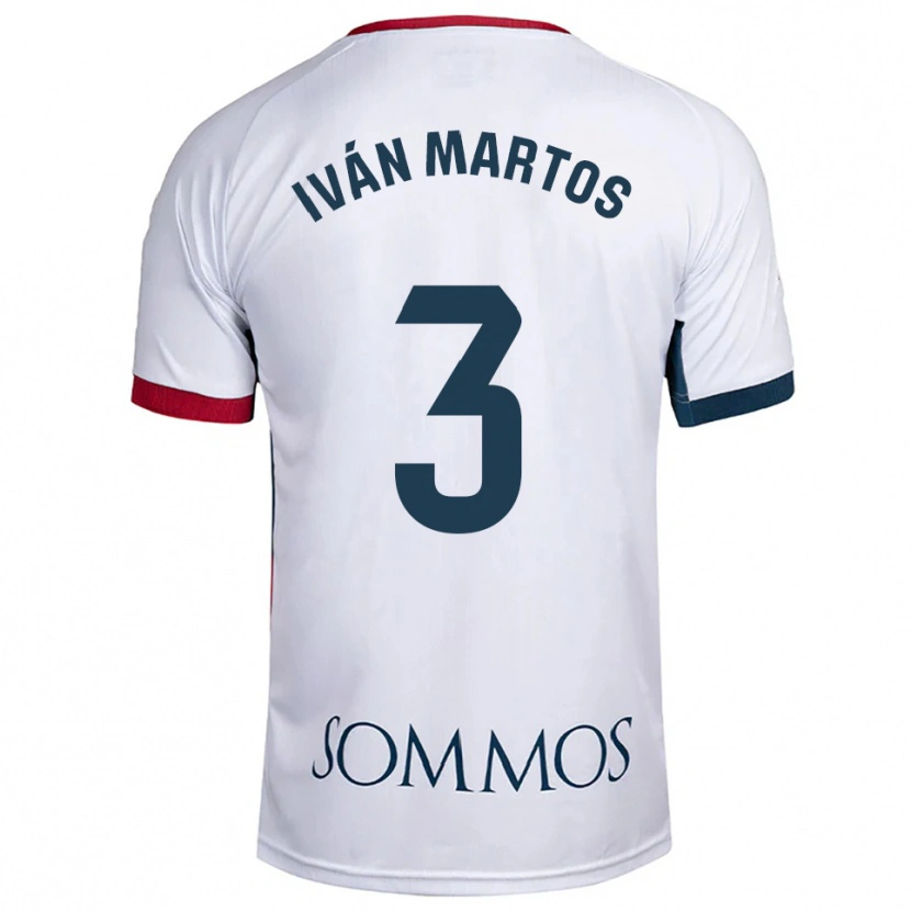 Danxen Pánské Iván Martos #3 Bílá Červená Daleko Hráčské Dresy 2025/26 Dres