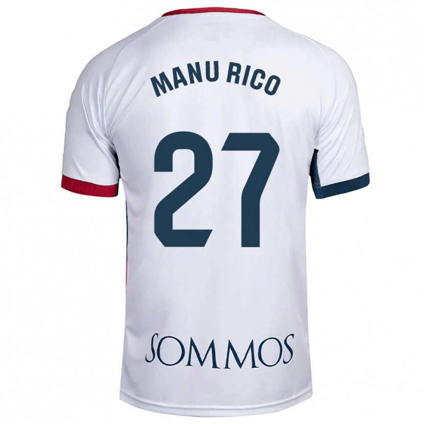 Danxen Pánské Manu Rico #27 Bílá Červená Daleko Hráčské Dresy 2025/26 Dres
