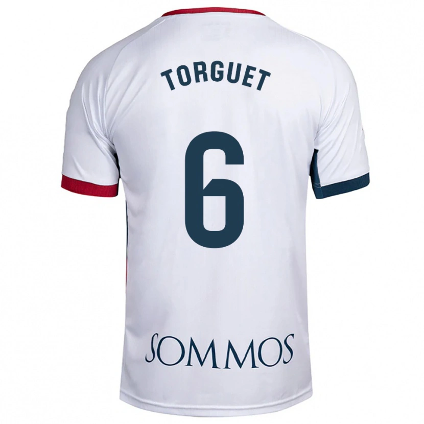 Danxen Pánské Miguel Torguet #6 Bílá Červená Daleko Hráčské Dresy 2025/26 Dres