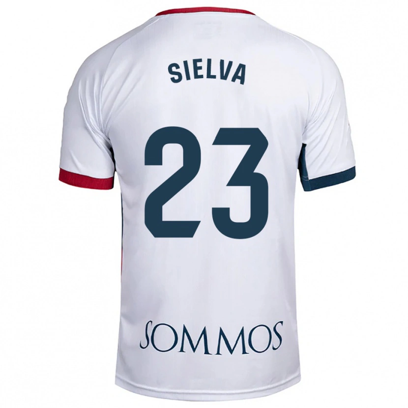Danxen Pánské Óscar Sielva #23 Bílá Červená Daleko Hráčské Dresy 2025/26 Dres