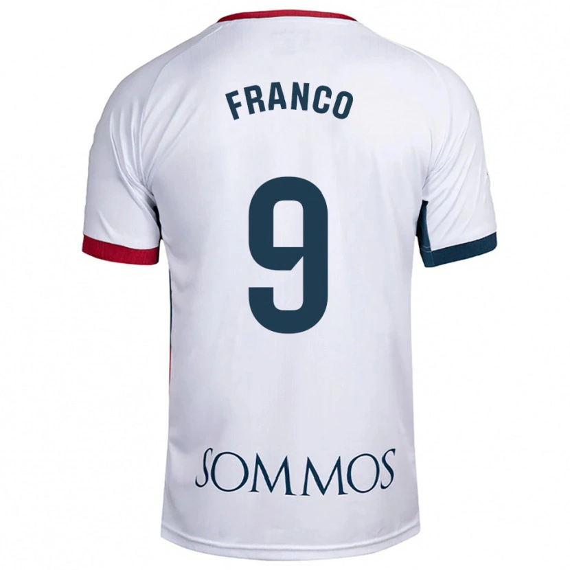 Danxen Pánské Santi Franco #9 Bílá Červená Daleko Hráčské Dresy 2025/26 Dres