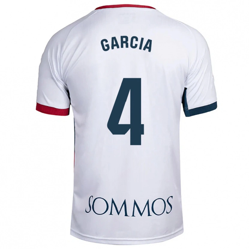 Danxen Pánské Nacho García #4 Bílá Červená Daleko Hráčské Dresy 2025/26 Dres