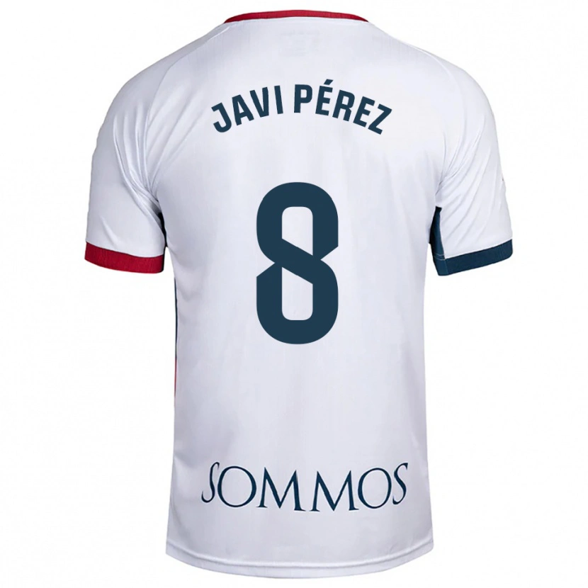 Danxen Pánské Javi Pérez #8 Bílá Červená Daleko Hráčské Dresy 2025/26 Dres