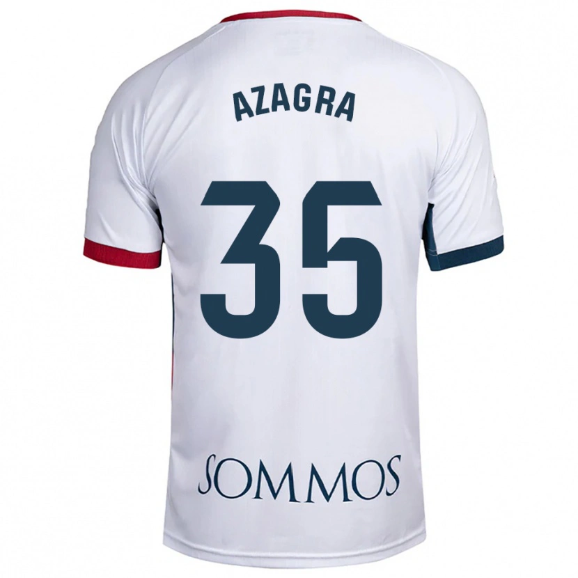 Danxen Pánské Nico Azagra #35 Bílá Červená Daleko Hráčské Dresy 2025/26 Dres