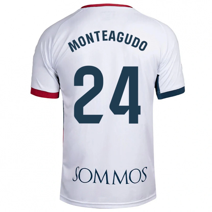 Danxen Pánské Miguel Monteagudo #24 Bílá Červená Daleko Hráčské Dresy 2025/26 Dres