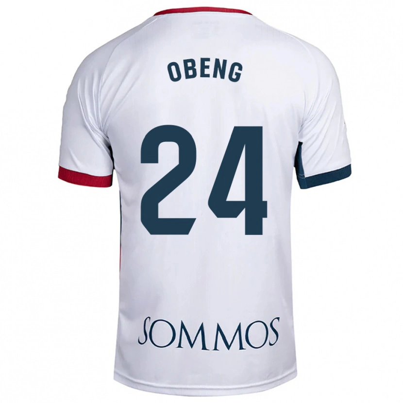 Danxen Pánské Samuel Obeng #24 Bílá Červená Daleko Hráčské Dresy 2025/26 Dres