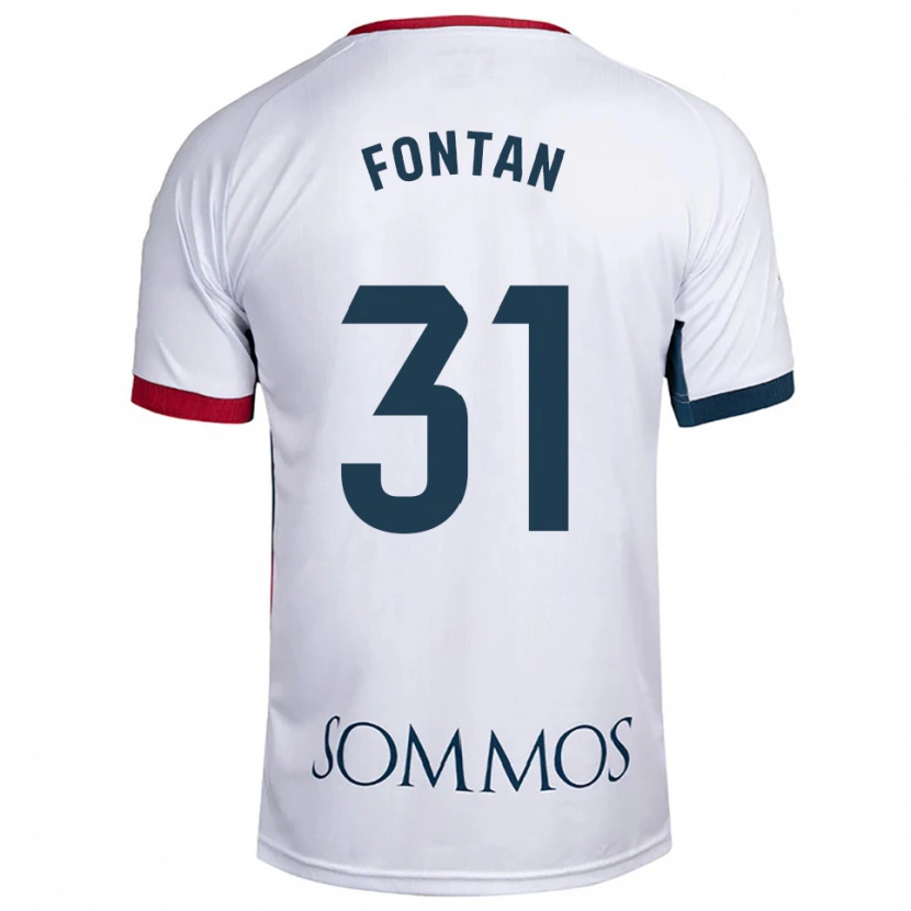 Danxen Pánské Nico Fontán #31 Bílá Červená Daleko Hráčské Dresy 2025/26 Dres
