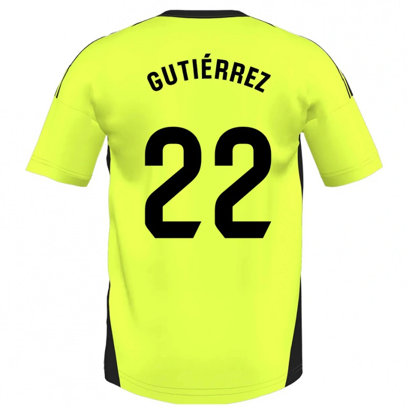 Danxen Pánské Juan Gutiérrez #22 Fluorescenční Žlutá Daleko Hráčské Dresy 2025/26 Dres