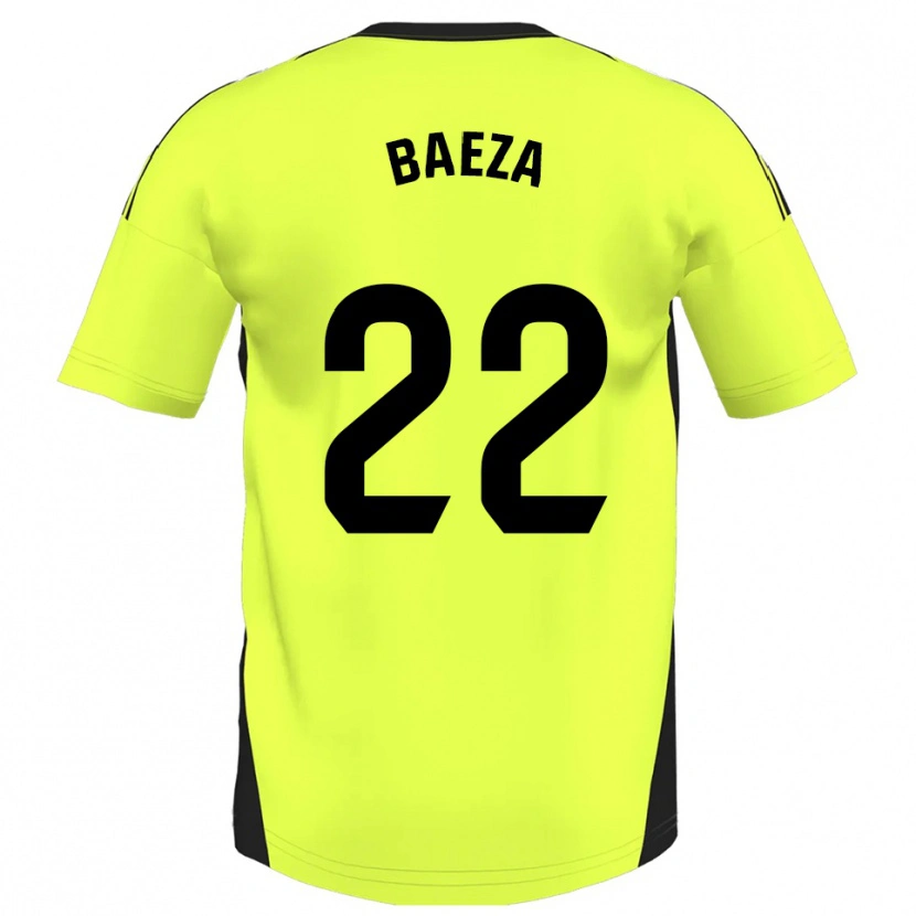 Danxen Pánské Miguel Baeza #22 Fluorescenční Žlutá Daleko Hráčské Dresy 2025/26 Dres