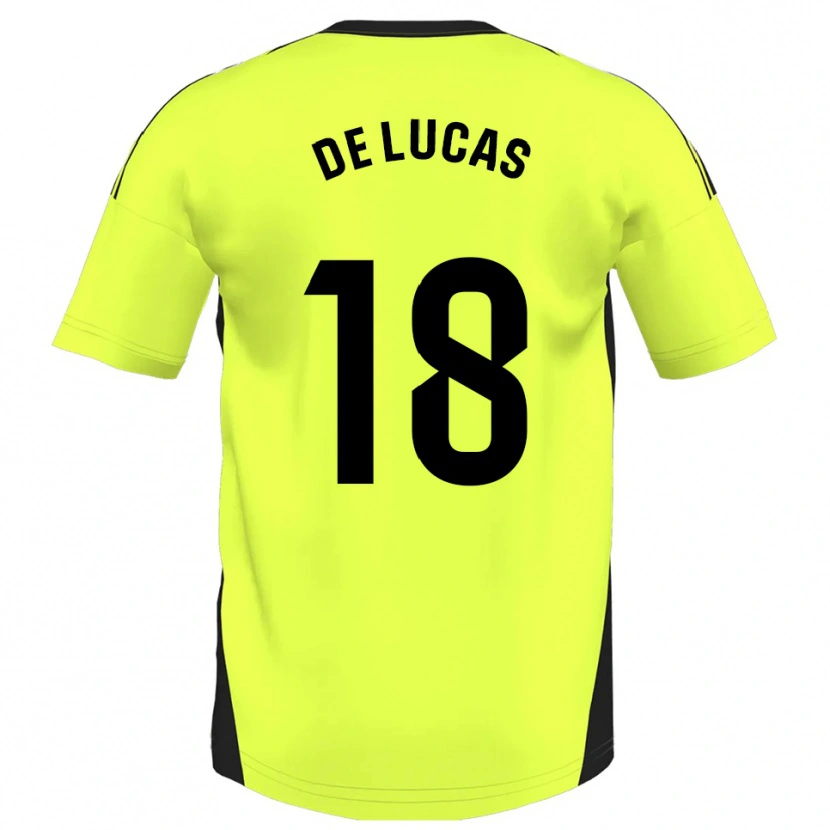 Danxen Pánské Alejandro De Lucas #18 Fluorescenční Žlutá Daleko Hráčské Dresy 2025/26 Dres