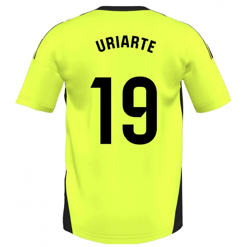 Danxen Pánské Aritz Uriarte #19 Fluorescenční Žlutá Daleko Hráčské Dresy 2025/26 Dres
