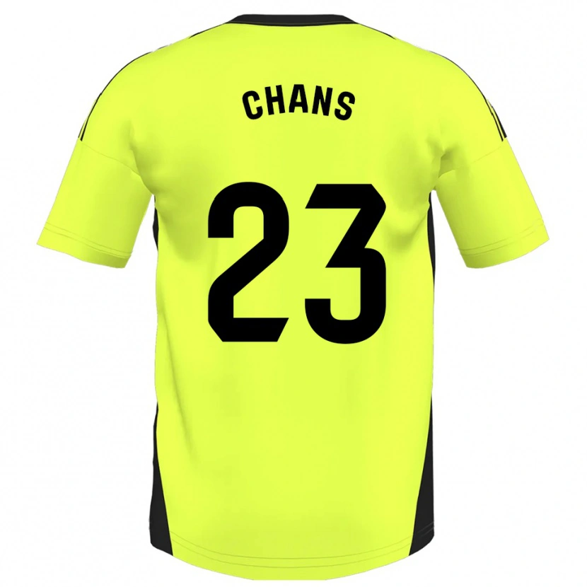 Danxen Pánské Ángel Chans #23 Fluorescenční Žlutá Daleko Hráčské Dresy 2025/26 Dres