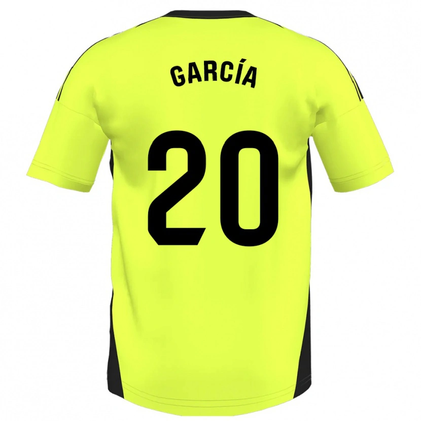 Danxen Pánské Alberto García #20 Fluorescenční Žlutá Daleko Hráčské Dresy 2025/26 Dres