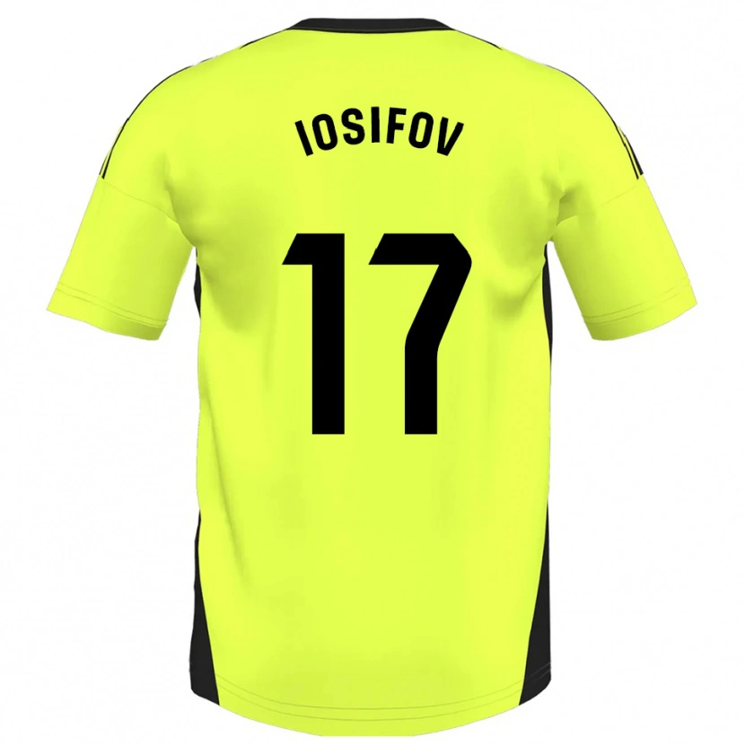 Danxen Pánské Nikita Iosifov #17 Fluorescenční Žlutá Daleko Hráčské Dresy 2025/26 Dres