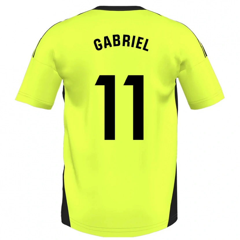 Danxen Pánské Sergio Gabriel #11 Fluorescenční Žlutá Daleko Hráčské Dresy 2025/26 Dres