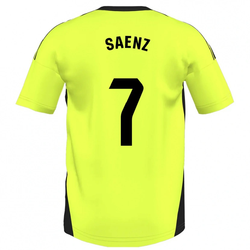 Danxen Pánské Raúl Sáenz #7 Fluorescenční Žlutá Daleko Hráčské Dresy 2025/26 Dres