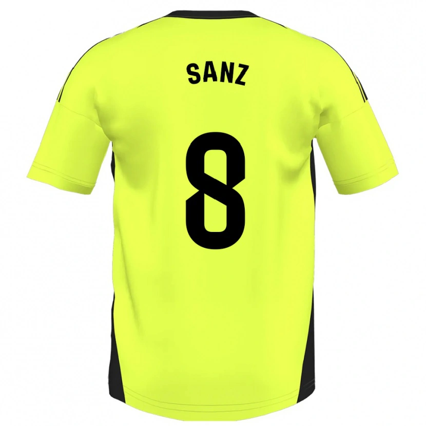 Danxen Pánské Álvaro Sanz #8 Fluorescenční Žlutá Daleko Hráčské Dresy 2025/26 Dres