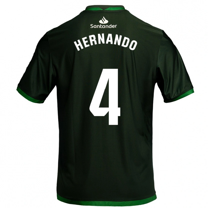 Danxen Pánské Manu Hernando #4 Tmavě Zelená Daleko Hráčské Dresy 2025/26 Dres