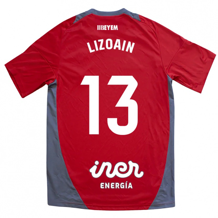 Danxen Pánské Raúl Lizoain #13 Červená Šedá Daleko Hráčské Dresy 2025/26 Dres
