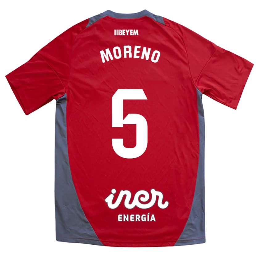 Danxen Pánské Javi Moreno #5 Červená Šedá Daleko Hráčské Dresy 2025/26 Dres