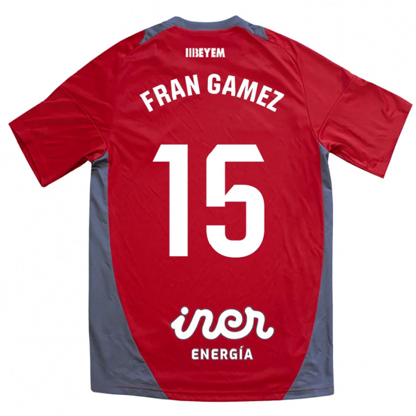 Danxen Pánské Fran Gámez #15 Červená Šedá Daleko Hráčské Dresy 2025/26 Dres