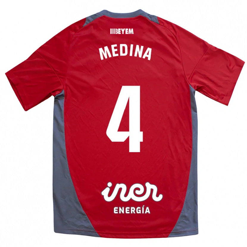 Danxen Pánské Agus Medina #4 Červená Šedá Daleko Hráčské Dresy 2025/26 Dres
