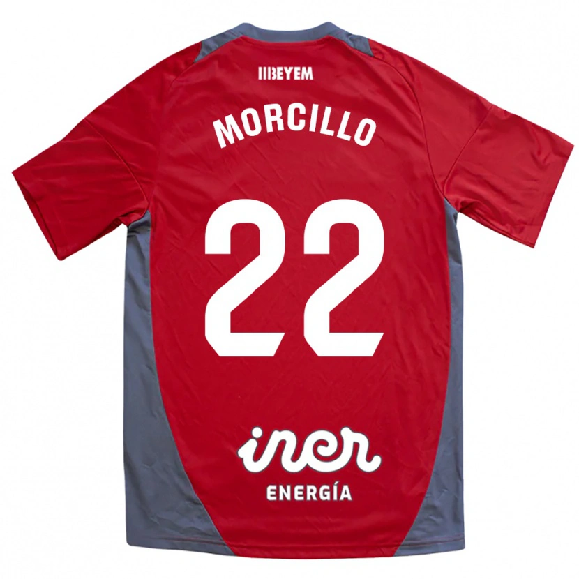 Danxen Pánské Jon Morcillo #22 Červená Šedá Daleko Hráčské Dresy 2025/26 Dres