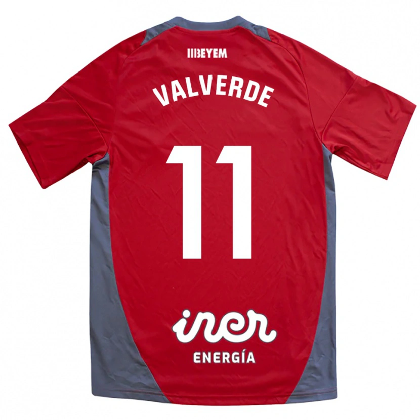 Danxen Pánské Victor Valverde #11 Červená Šedá Daleko Hráčské Dresy 2025/26 Dres