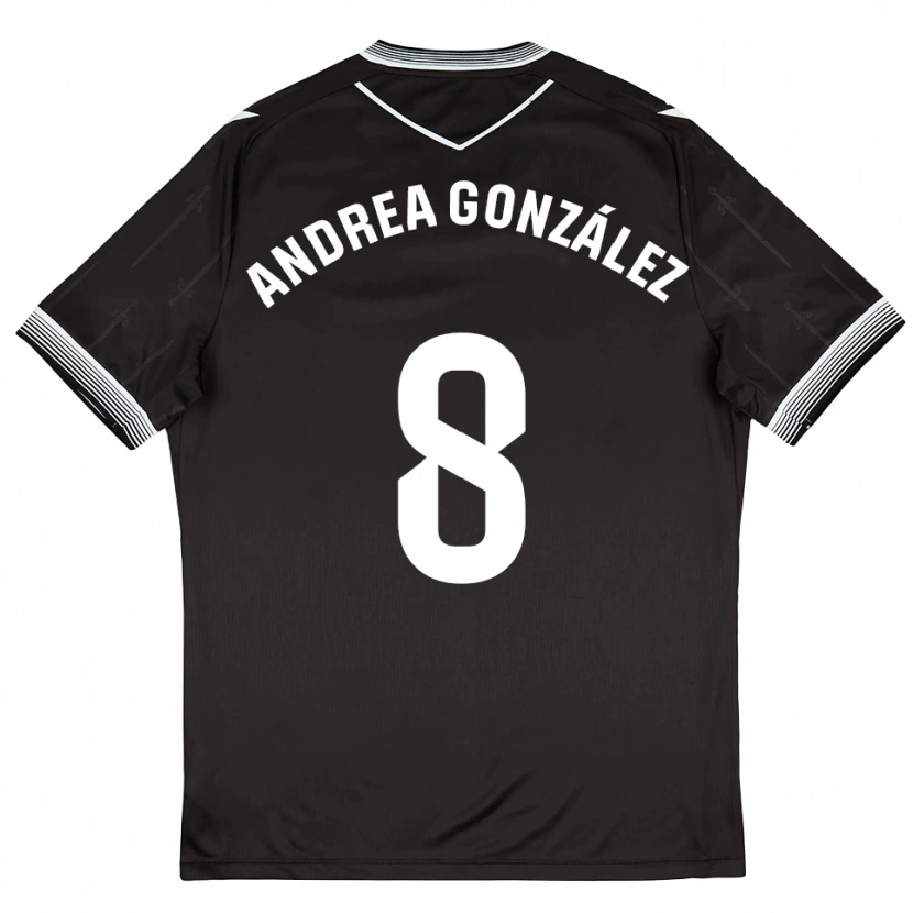 Danxen Pánské Andrea González #8 Černá Bílá Daleko Hráčské Dresy 2025/26 Dres