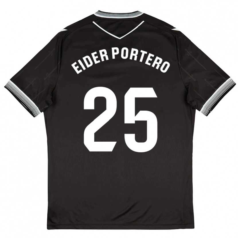 Danxen Pánské Eider Portero #25 Černá Bílá Daleko Hráčské Dresy 2025/26 Dres