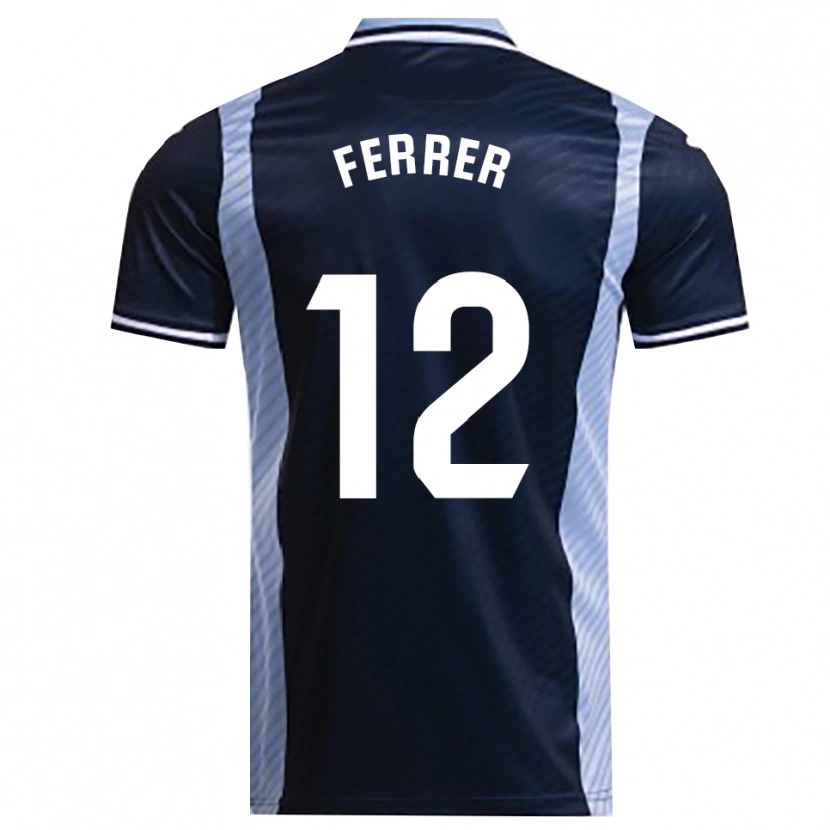 Danxen Pánské Dani Ferrer #12 Tmavě Modrá Nebesky Modrá Daleko Hráčské Dresy 2025/26 Dres
