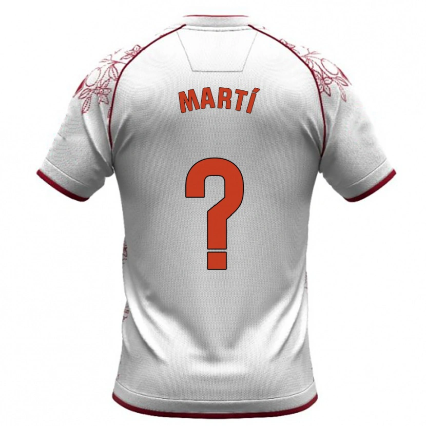Danxen Pánské Álvaro Martí #0 Bílá Burgundská Daleko Hráčské Dresy 2025/26 Dres