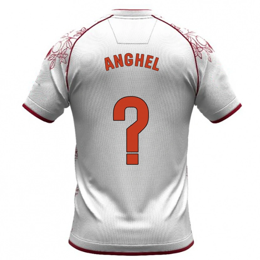 Danxen Pánské Nicolas Anghel #0 Bílá Burgundská Daleko Hráčské Dresy 2025/26 Dres