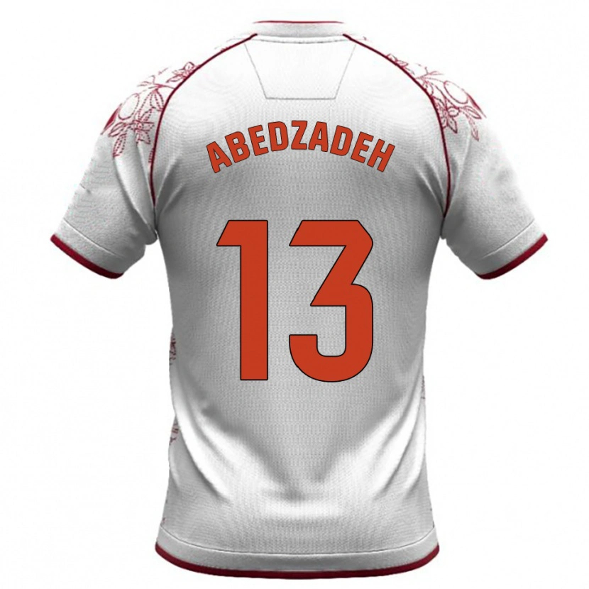 Danxen Pánské Amir Abedzadeh #13 Bílá Burgundská Daleko Hráčské Dresy 2025/26 Dres