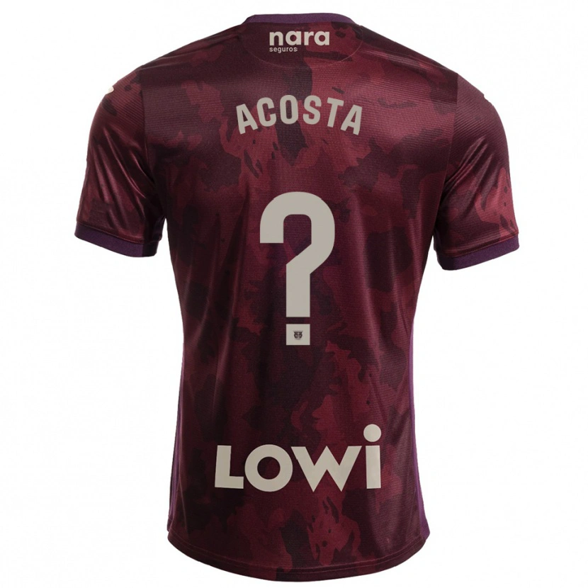 Danxen Pánské Camilo Acosta #0 Burgundská Bílá Daleko Hráčské Dresy 2025/26 Dres