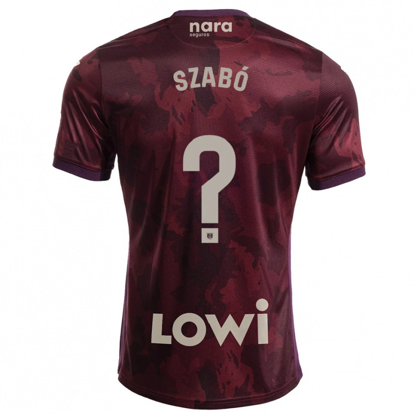 Danxen Pánské Csongor Szabó #0 Burgundská Bílá Daleko Hráčské Dresy 2025/26 Dres