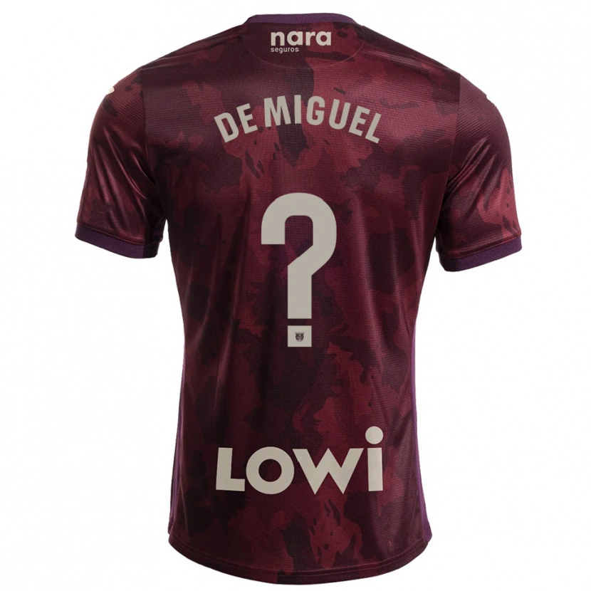 Danxen Pánské Carlos De Miguel #0 Burgundská Bílá Daleko Hráčské Dresy 2025/26 Dres