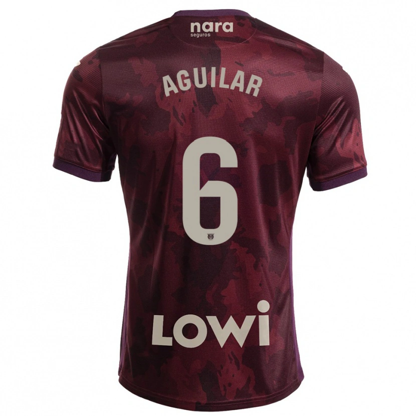 Danxen Pánské Lalo Aguilar #6 Burgundská Bílá Daleko Hráčské Dresy 2025/26 Dres