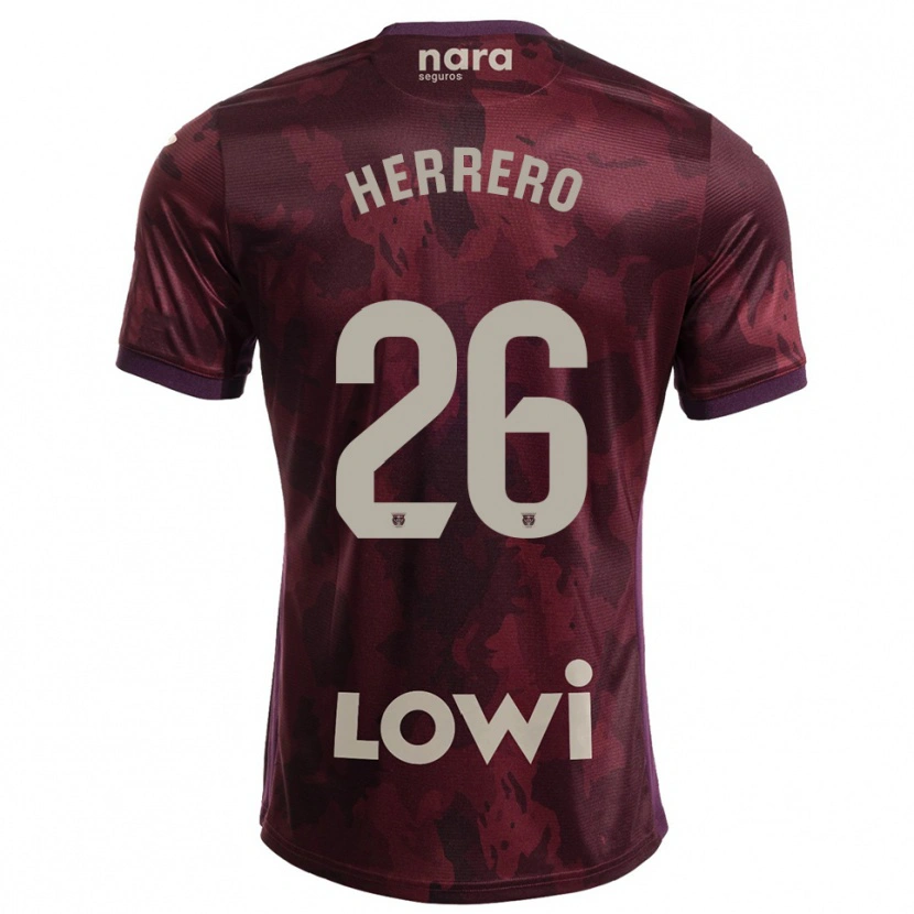 Danxen Pánské Jorge Herrero #26 Burgundská Bílá Daleko Hráčské Dresy 2025/26 Dres