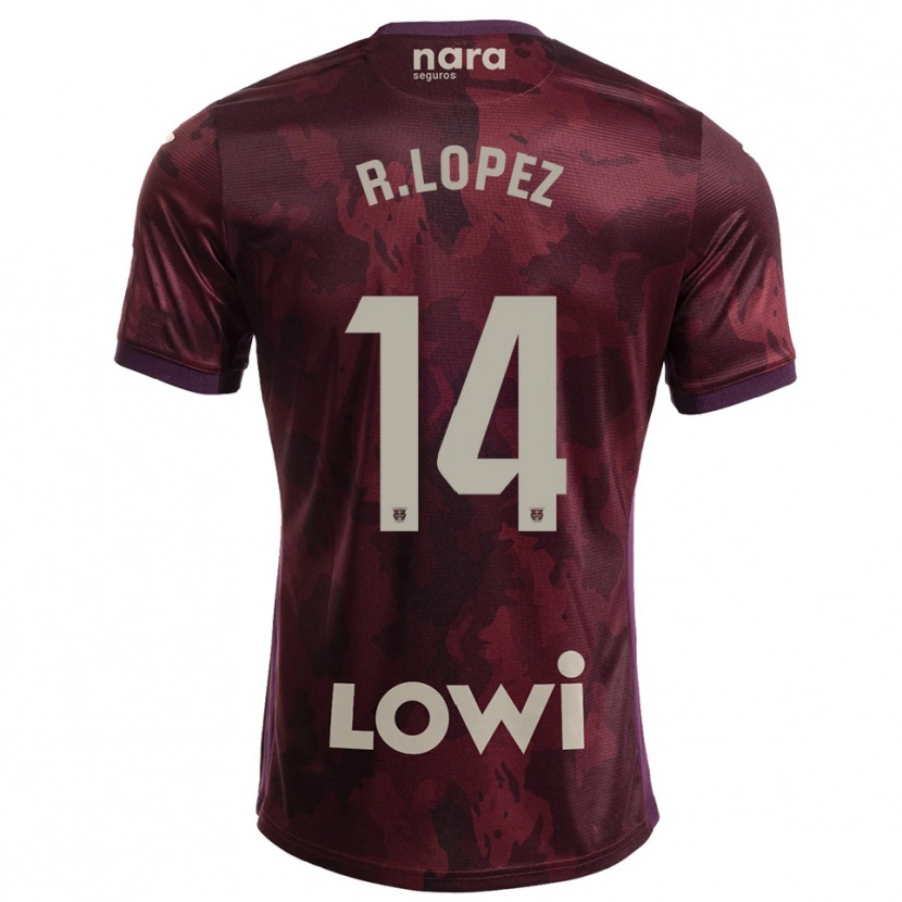 Danxen Pánské Roberto López #14 Burgundská Bílá Daleko Hráčské Dresy 2025/26 Dres